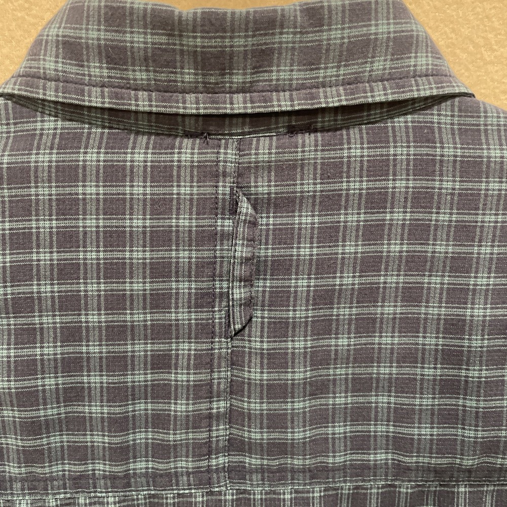 The North Face Men Plaid Short Sleeve Zip Pocket Button-Up Blue/Teal Shirt XL‎ - Picture 6 of 8